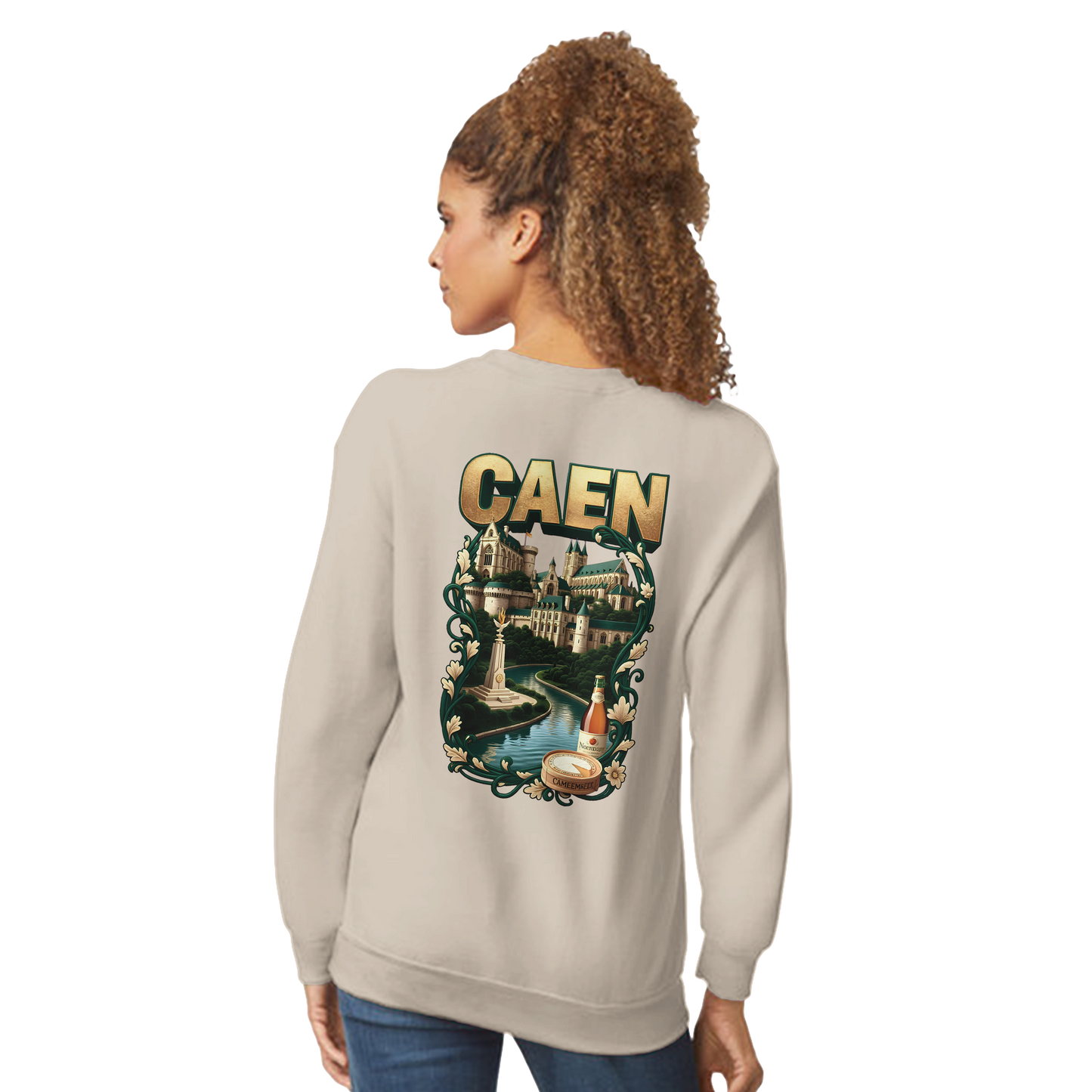 Sweat-shirt Unisexe Caen - Ville de France - Confort Classique