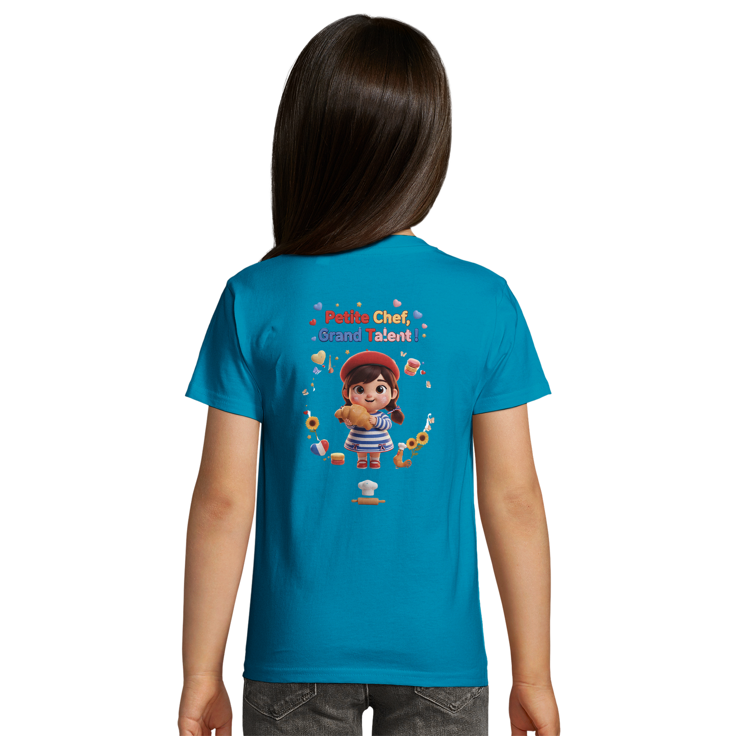 T-Shirt fille 'Petite Chef Grand Talent' – 100% Coton Bio
