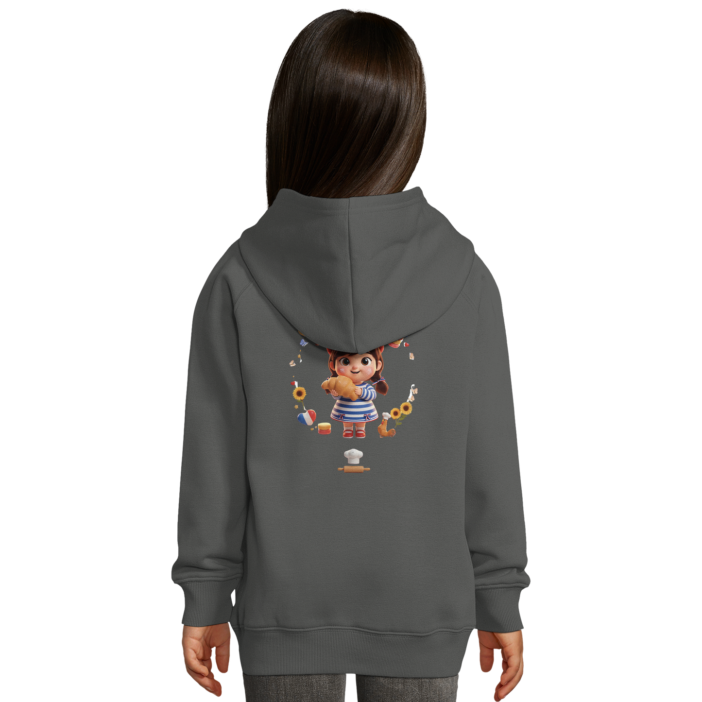 Sweat à capuche fille 'Petite Chef Grand Talent' - Coton Bio
