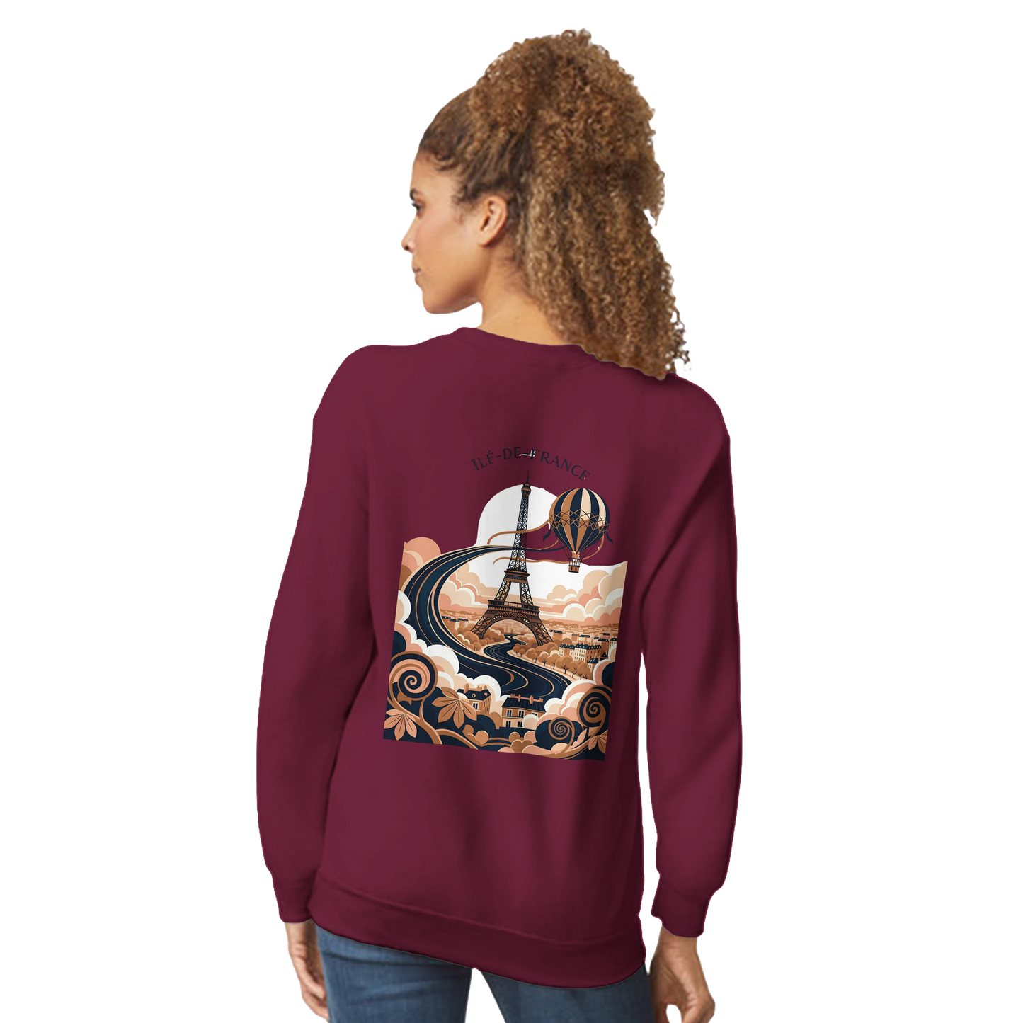 Sweat-shirt Unisexe Île-de-France – Confort Premium et Coupe Classique