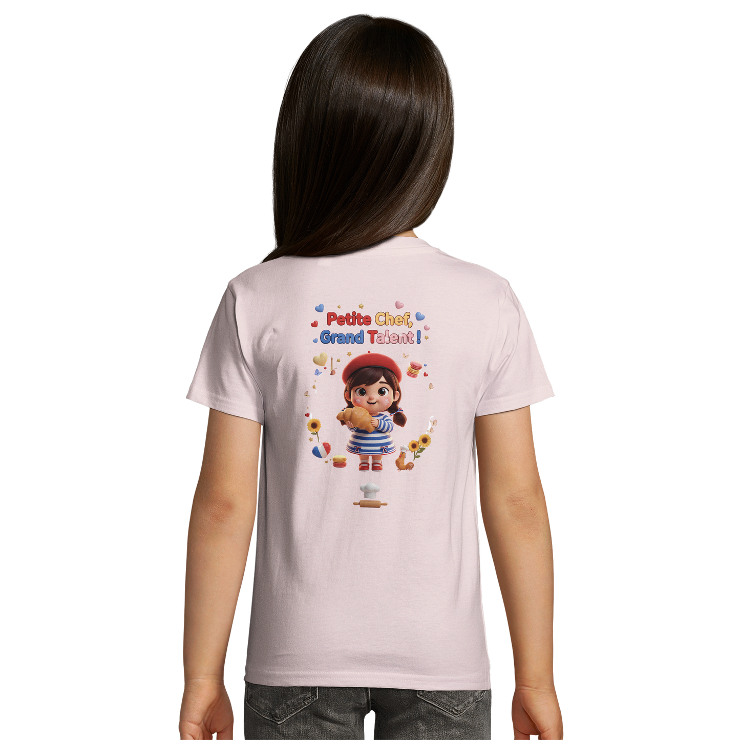 T-Shirt fille 'Petite Chef Grand Talent' – 100% Coton Bio