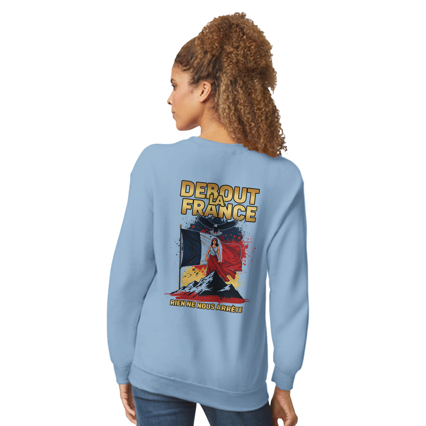 Sweat-shirt Femme Debout la France – Sweat à Capuche Confortable et Résistant
