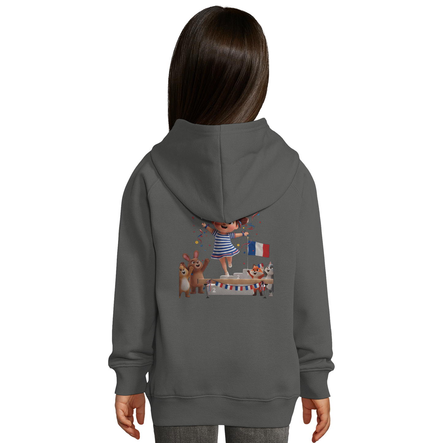 Sweat à capuche enfant - Petite Championne Olympique - Coton Bio