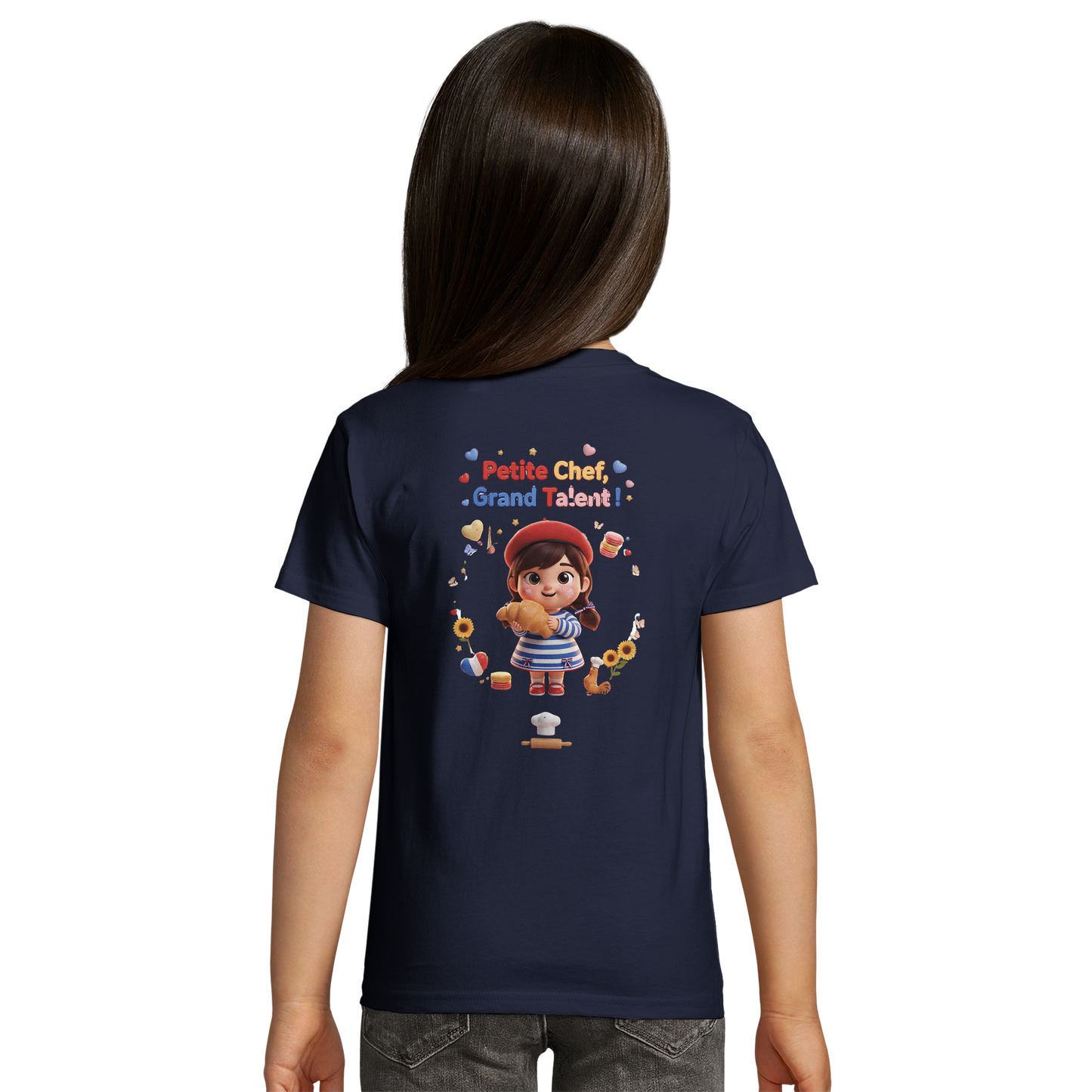 T-Shirt fille 'Petite Chef Grand Talent' – 100% Coton Bio