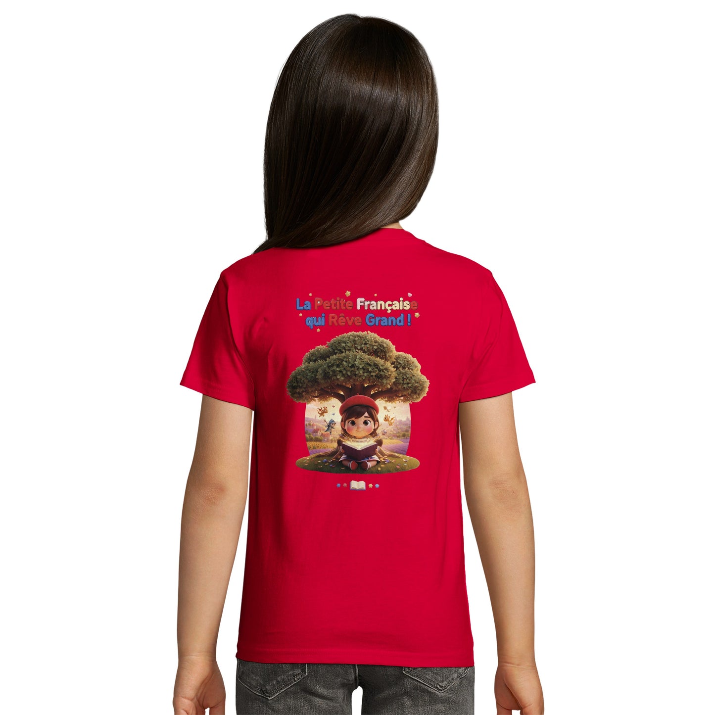 T-Shirt Fille - La Petite Française Qui Rêve Grand - 100% Coton Bio