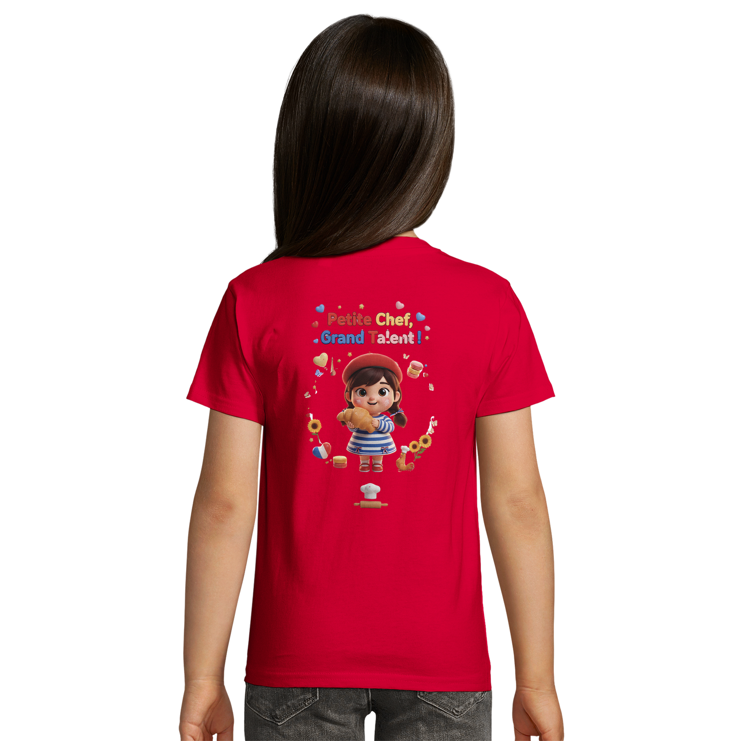 T-Shirt fille 'Petite Chef Grand Talent' – 100% Coton Bio