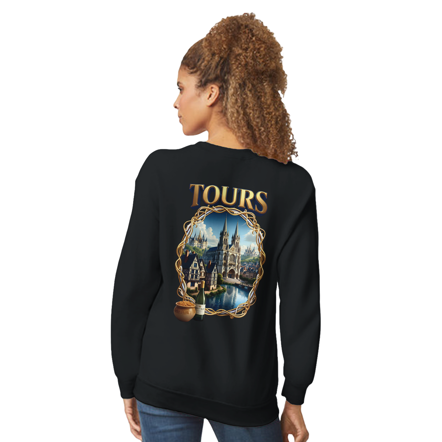 Sweat-shirt Unisexe Tours France - Classique et Confortable