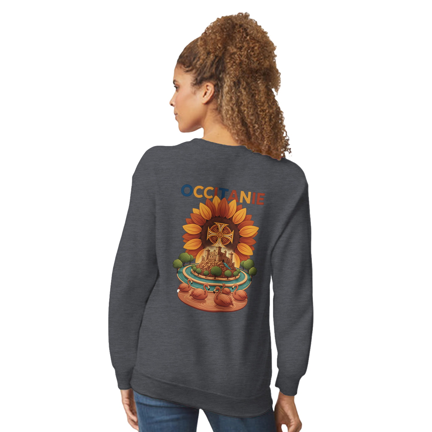 Sweat-shirt Unisexe Occitanie – Sweat Confortable et Résistant
