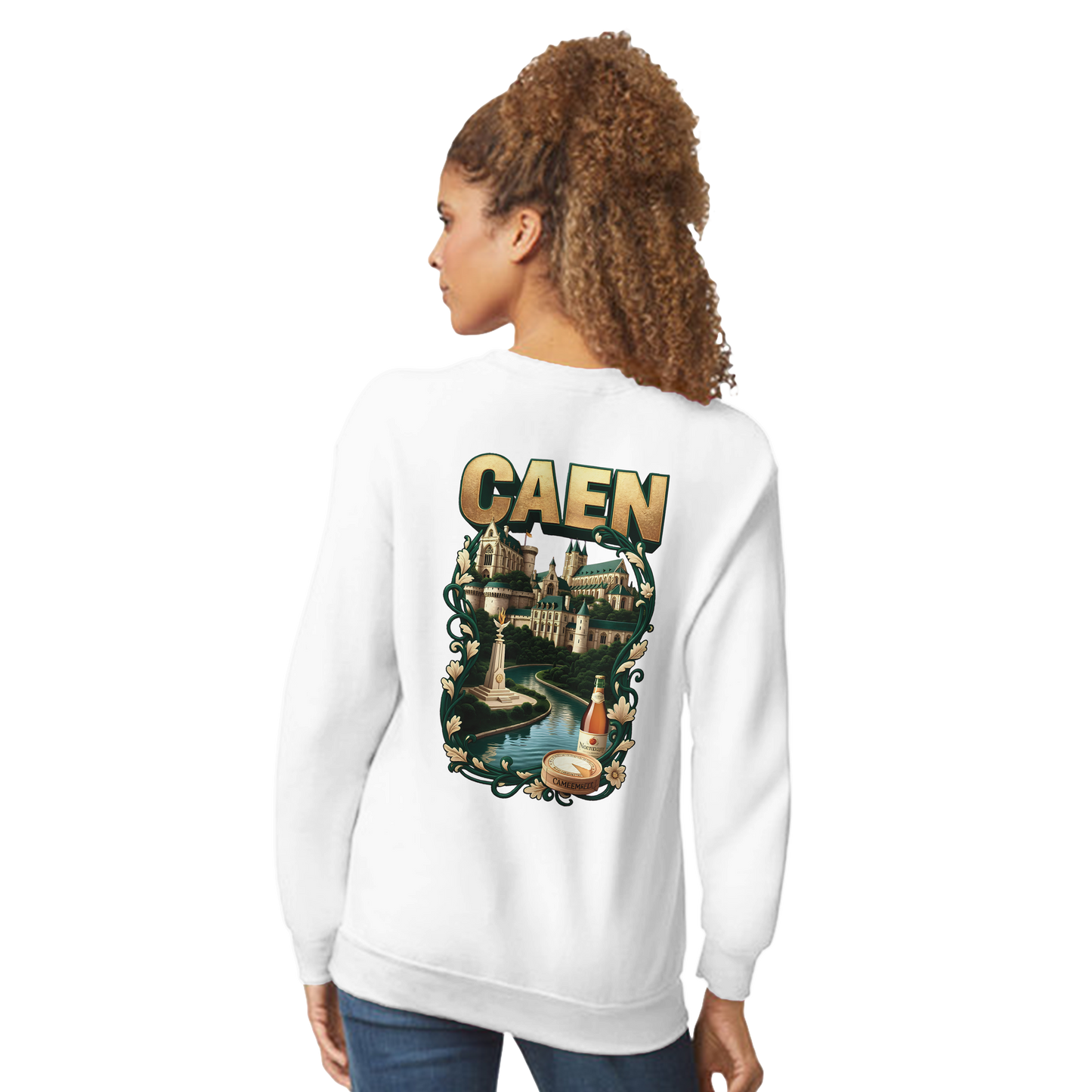 Sweat-shirt Unisexe Caen - Ville de France - Confort Classique