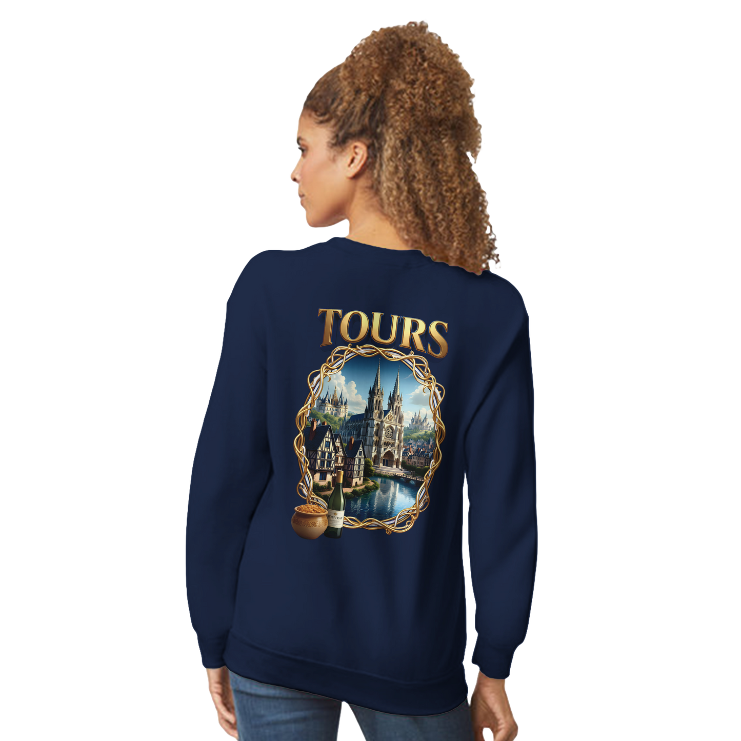 Sweat-shirt Unisexe Tours France - Classique et Confortable