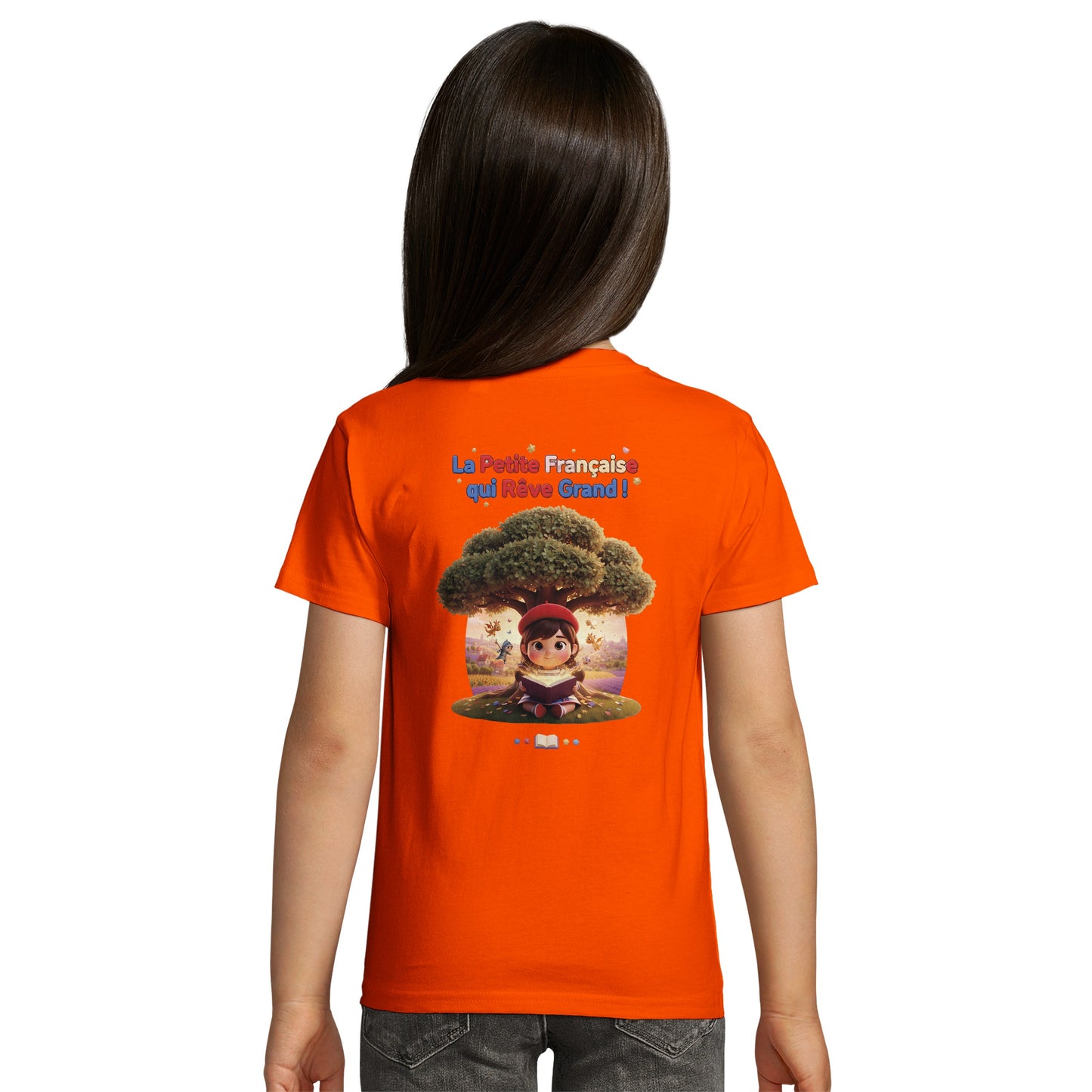 T-Shirt Fille - La Petite Française Qui Rêve Grand - 100% Coton Bio