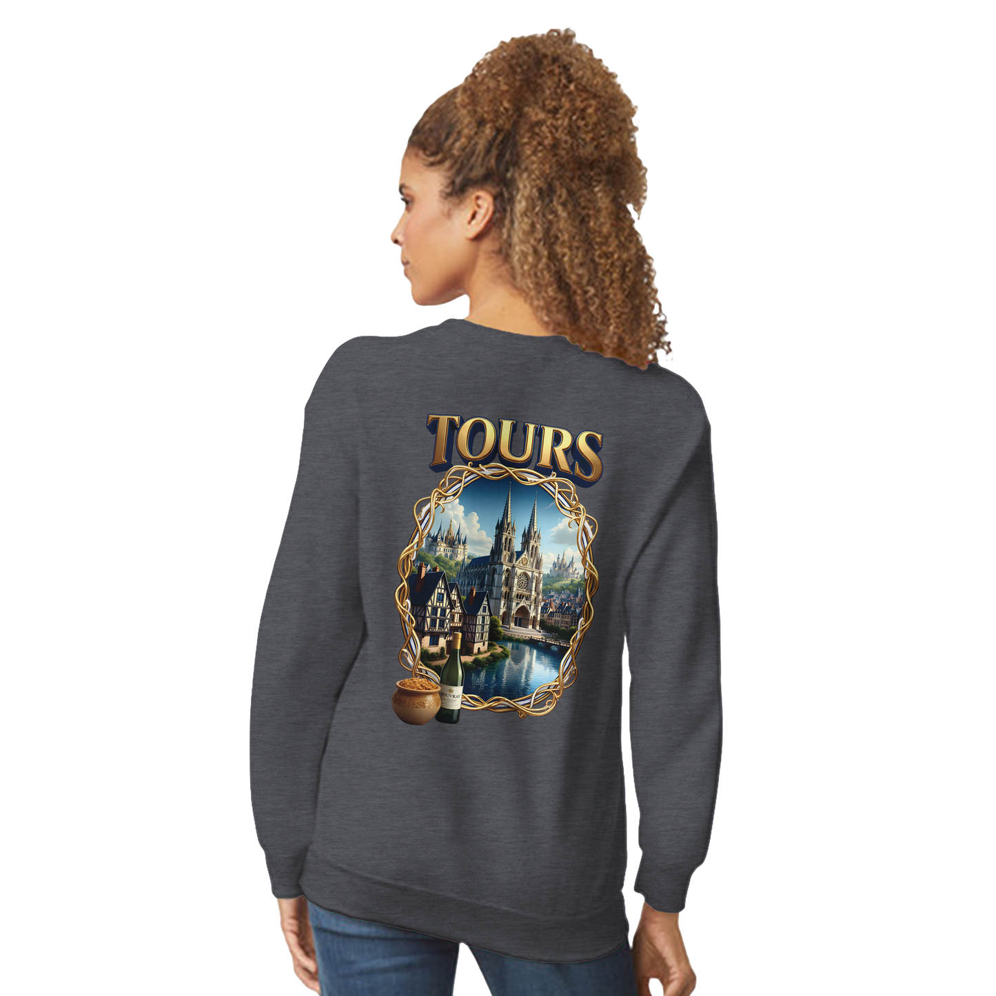 Sweat-shirt Unisexe Tours France - Classique et Confortable