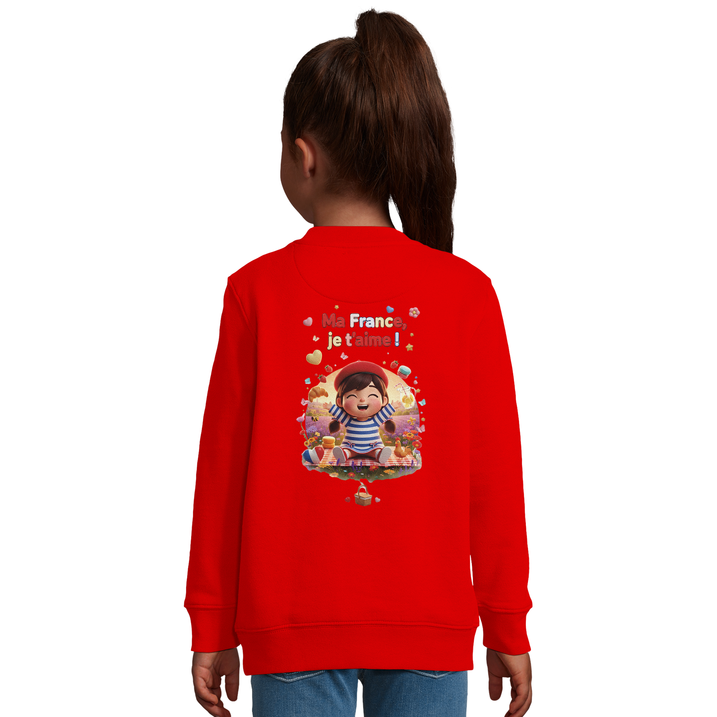 Ma France Je T'aime Sweat-shirt pour Enfant - Coton Bio Confortable