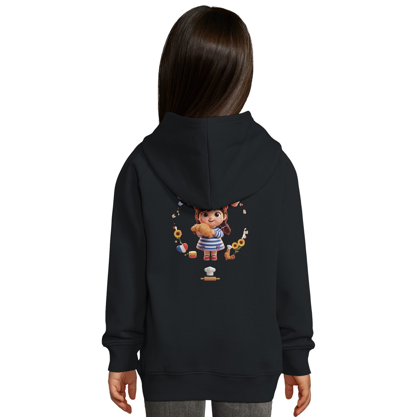 Sweat à capuche fille 'Petite Chef Grand Talent' - Coton Bio