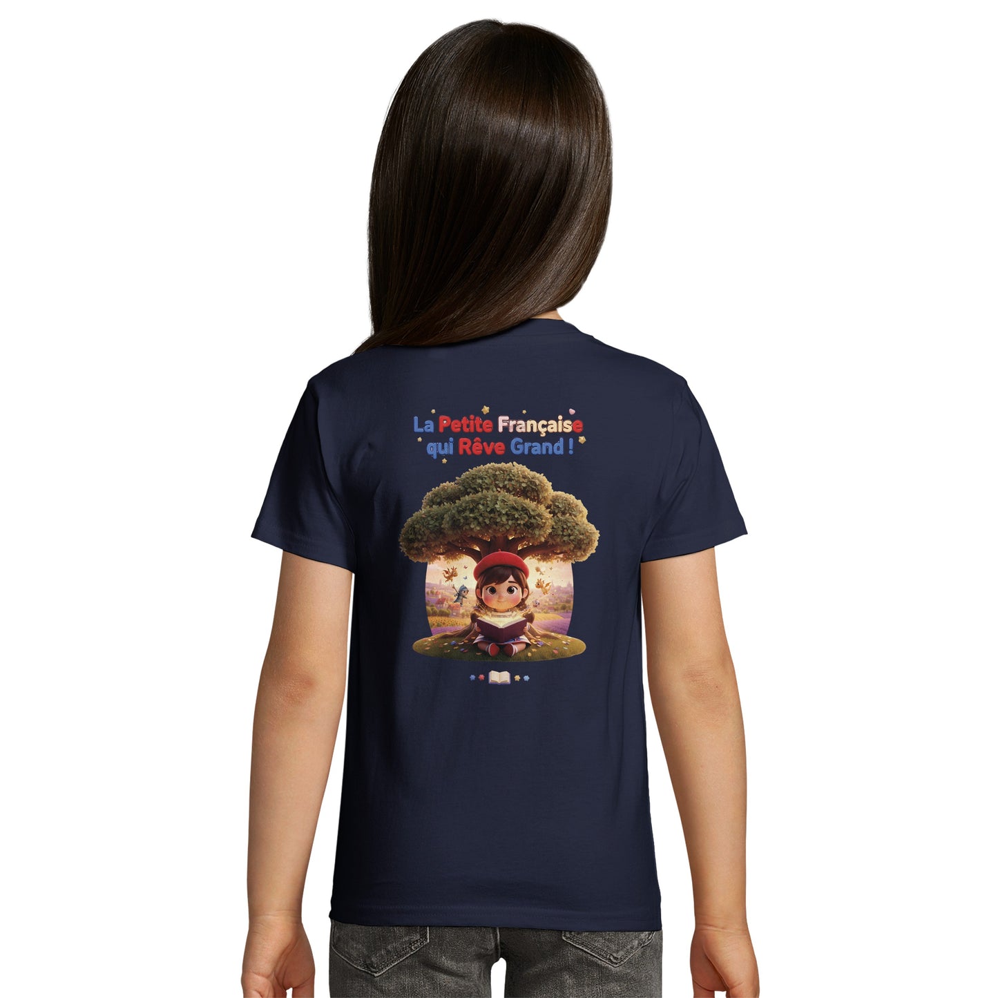 T-Shirt Fille - La Petite Française Qui Rêve Grand - 100% Coton Bio