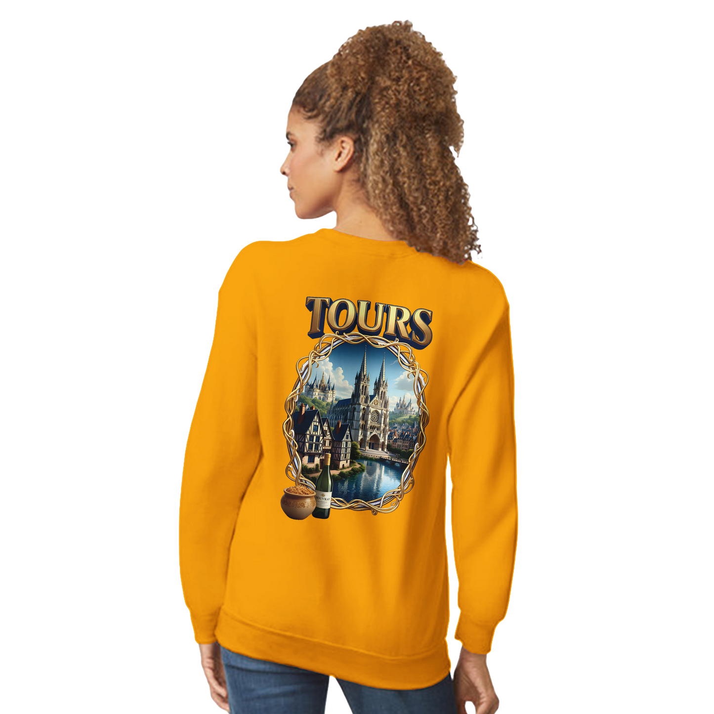 Sweat-shirt Unisexe Tours France - Classique et Confortable