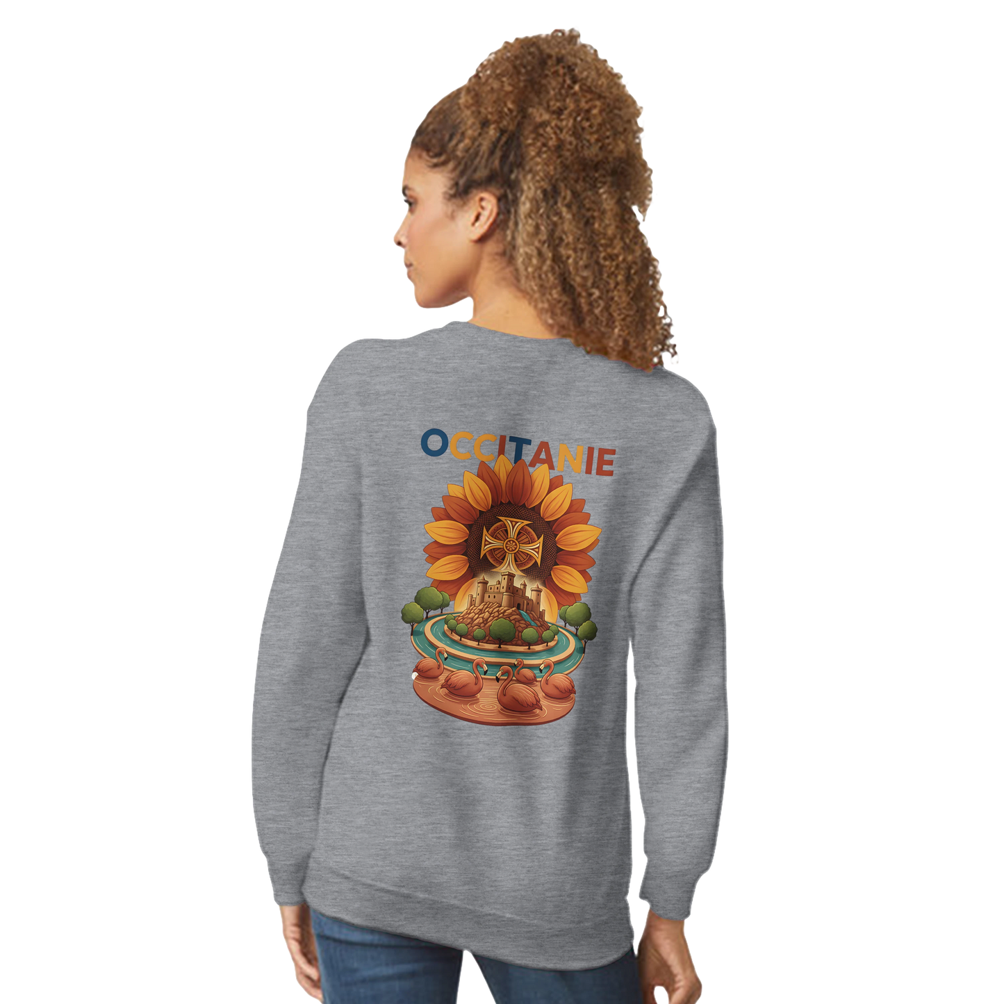 Sweat-shirt Unisexe Occitanie – Sweat Confortable et Résistant