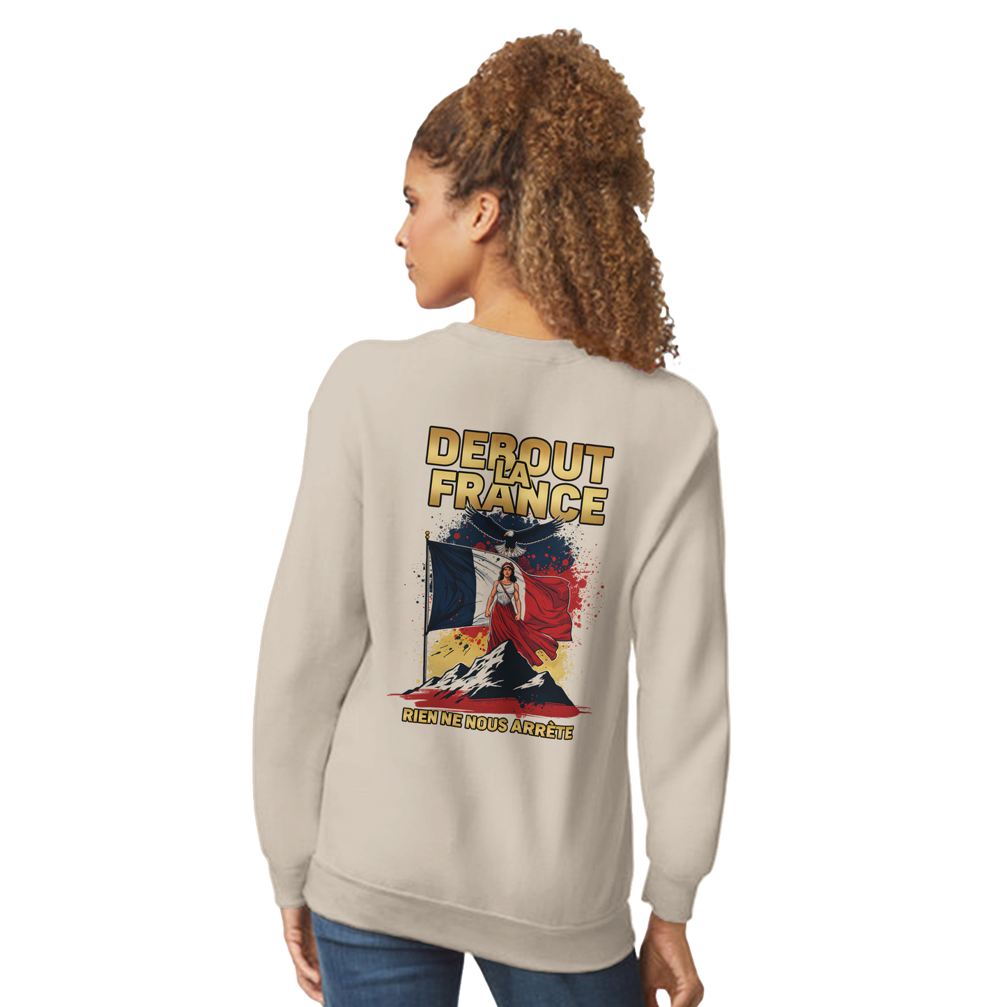 Sweat-shirt Femme Debout la France – Sweat à Capuche Confortable et Résistant