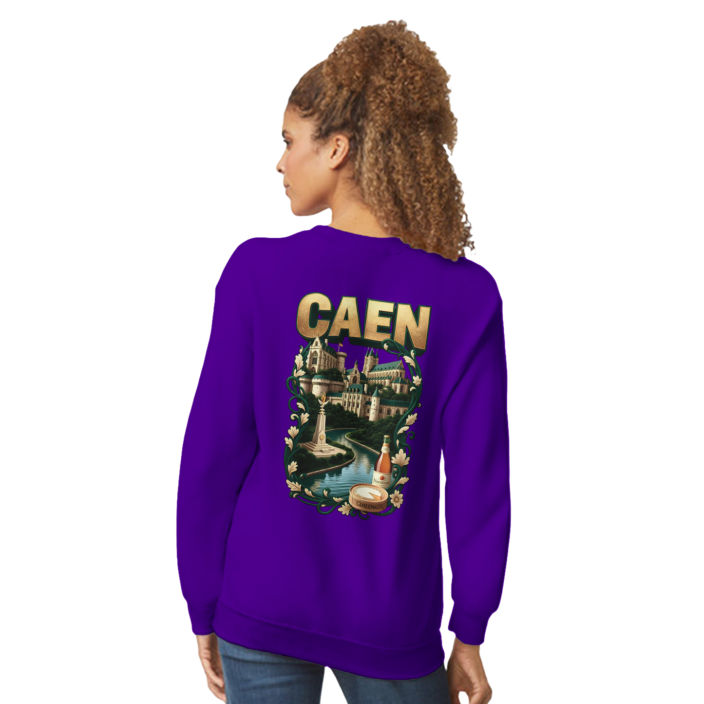 Sweat-shirt Unisexe Caen - Ville de France - Confort Classique