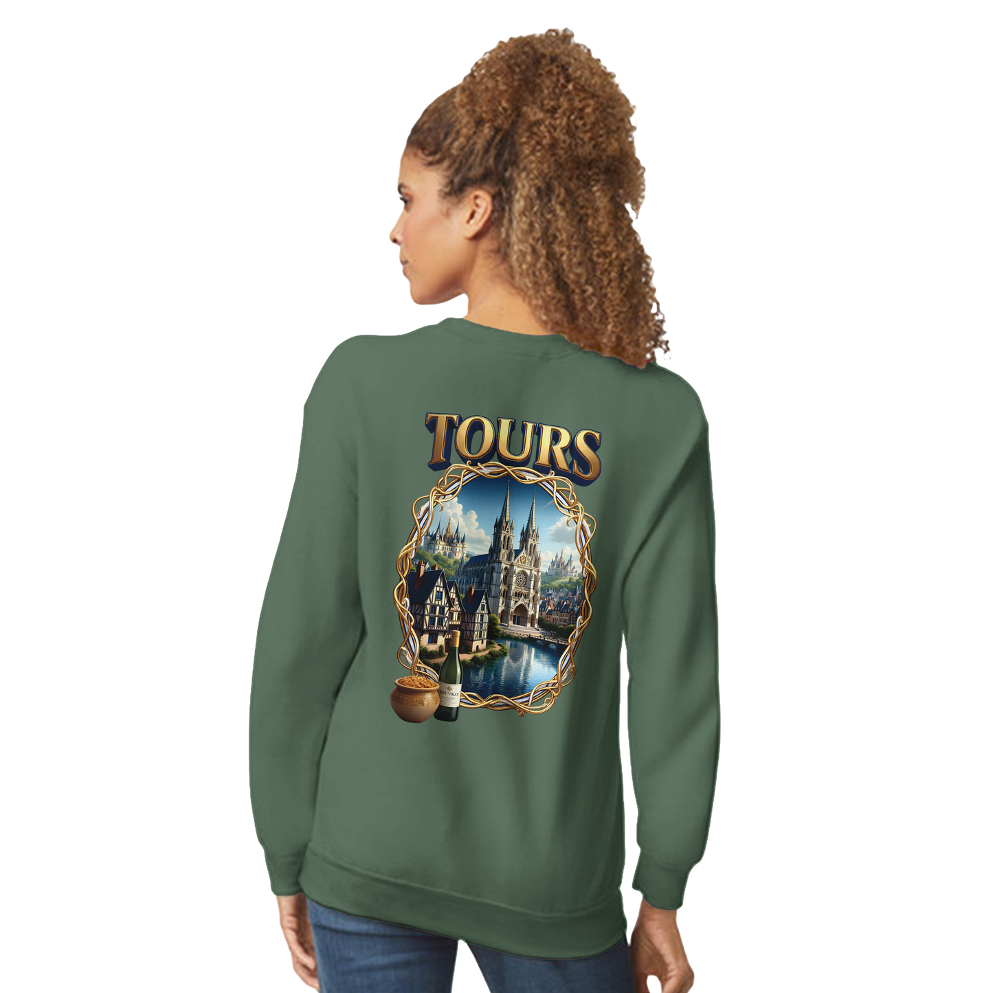Sweat-shirt Unisexe Tours France - Classique et Confortable