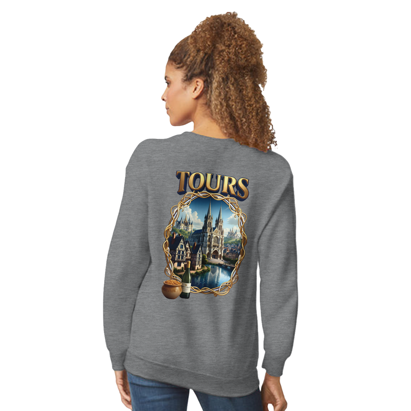 Sweat-shirt Unisexe Tours France - Classique et Confortable