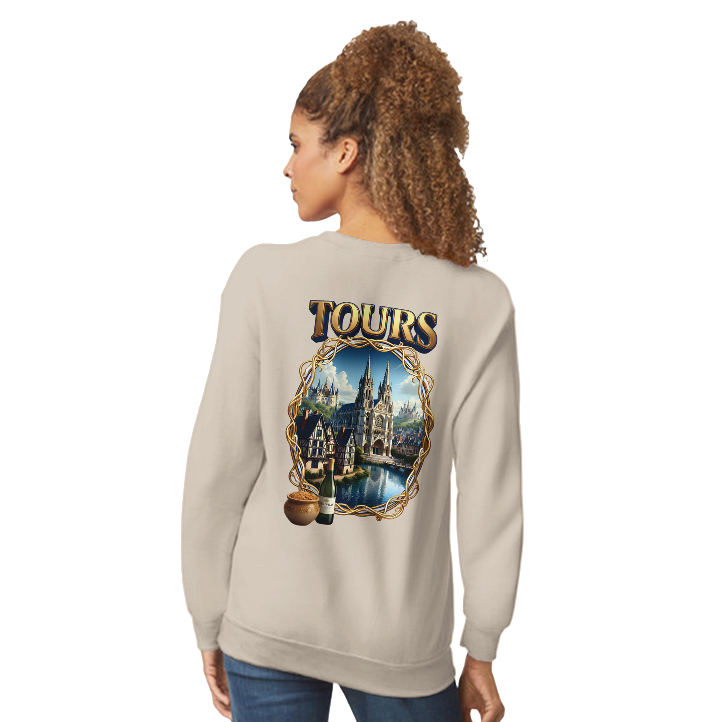Sweat-shirt Unisexe Tours France - Classique et Confortable