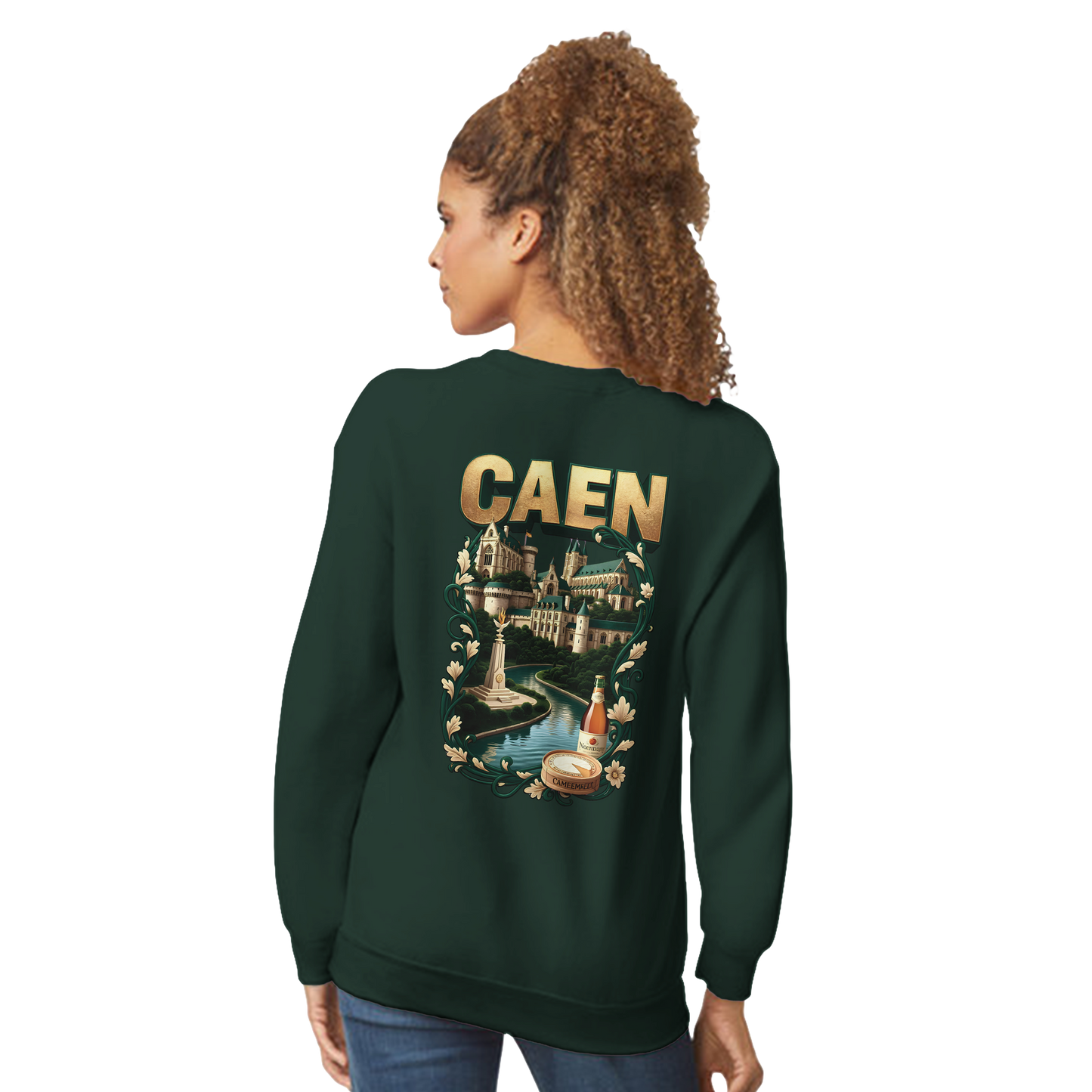 Sweat-shirt Unisexe Caen - Ville de France - Confort Classique