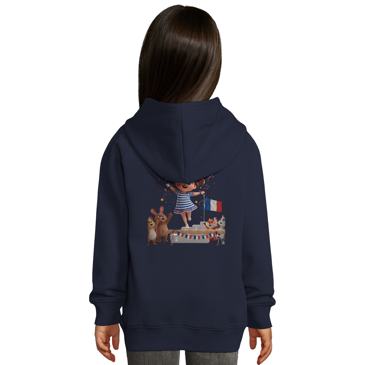 Sweat à capuche enfant - Petite Championne Olympique - Coton Bio