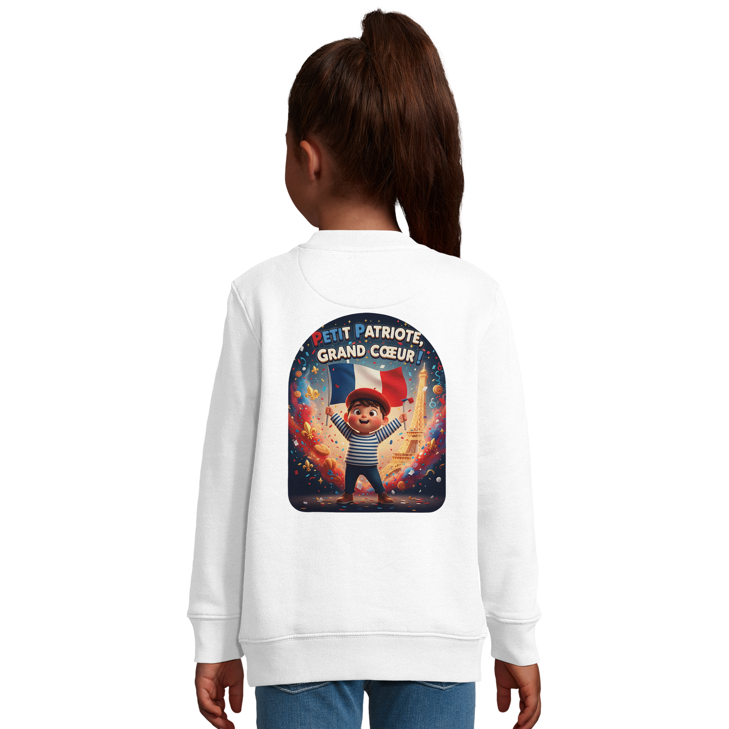 Sweat-shirt Garçon Petit Patriote - Coton Recyclé Confortable