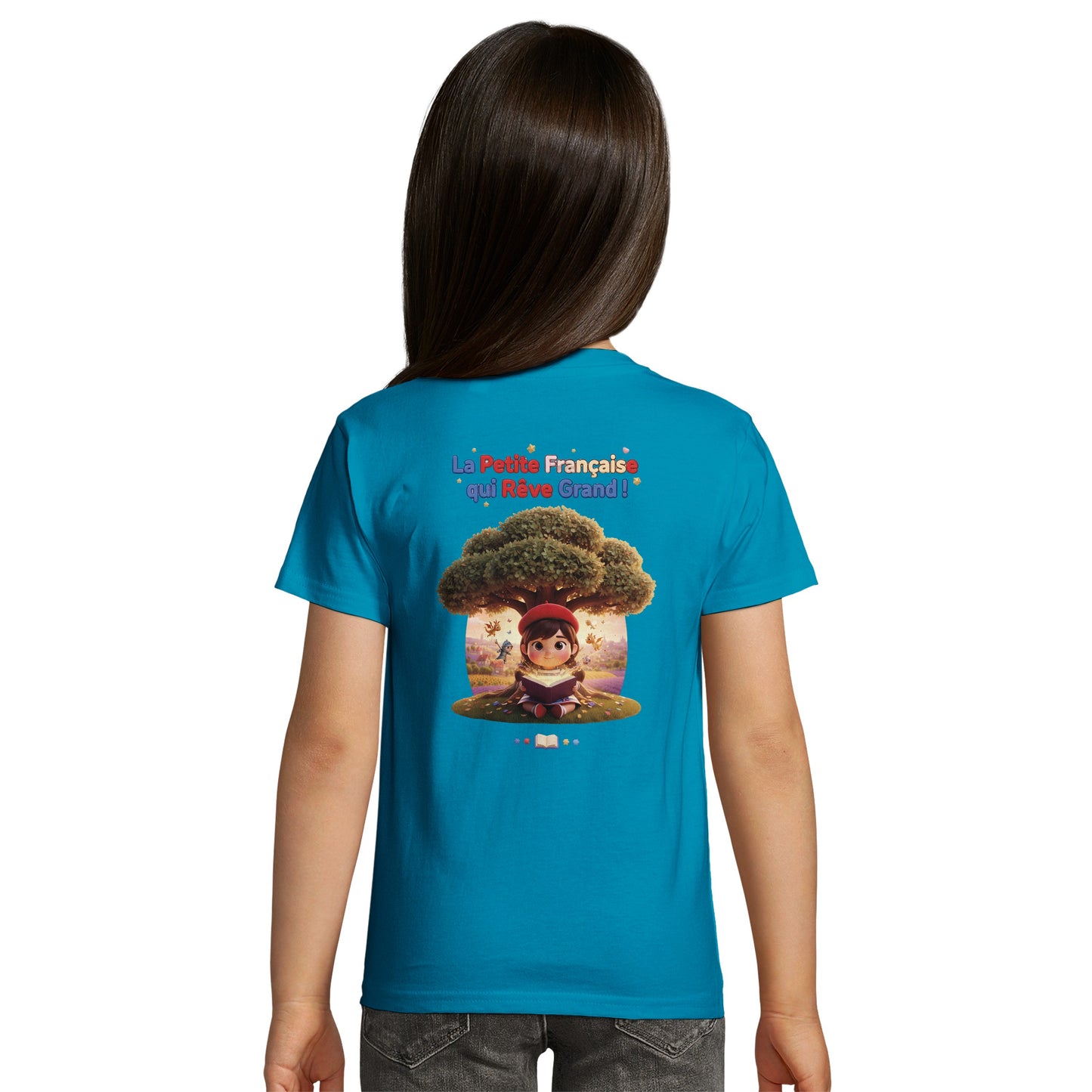 T-Shirt Fille - La Petite Française Qui Rêve Grand - 100% Coton Bio