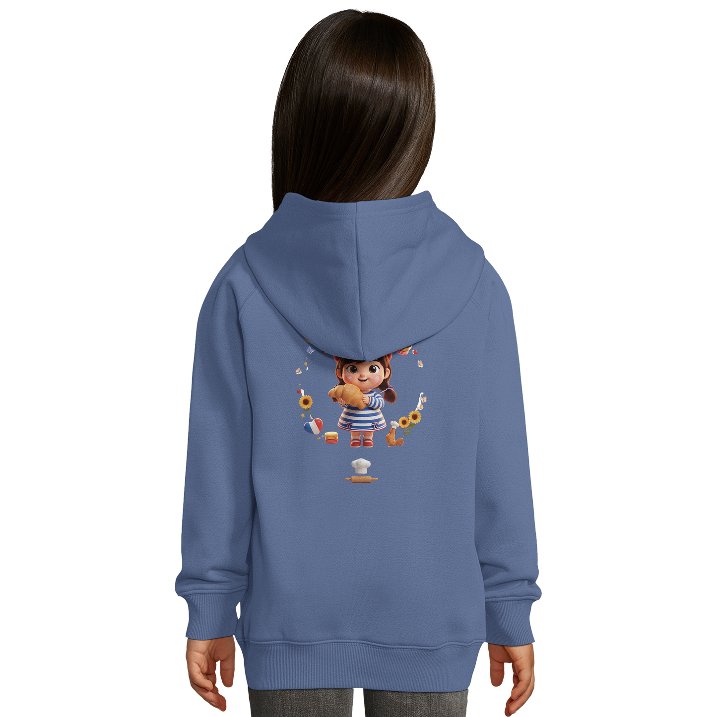 Sweat à capuche fille 'Petite Chef Grand Talent' - Coton Bio