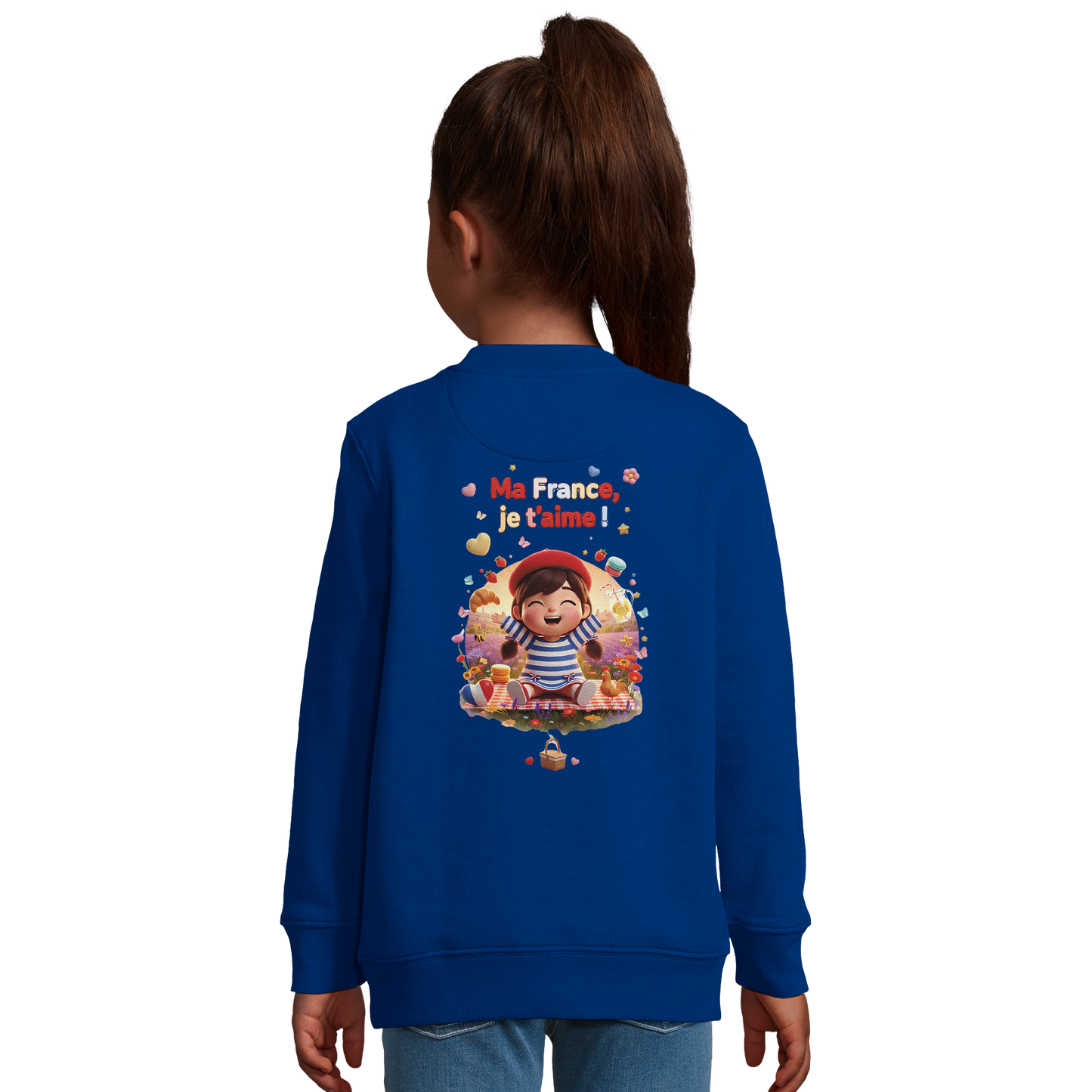 Ma France Je T'aime Sweat-shirt pour Enfant - Coton Bio Confortable
