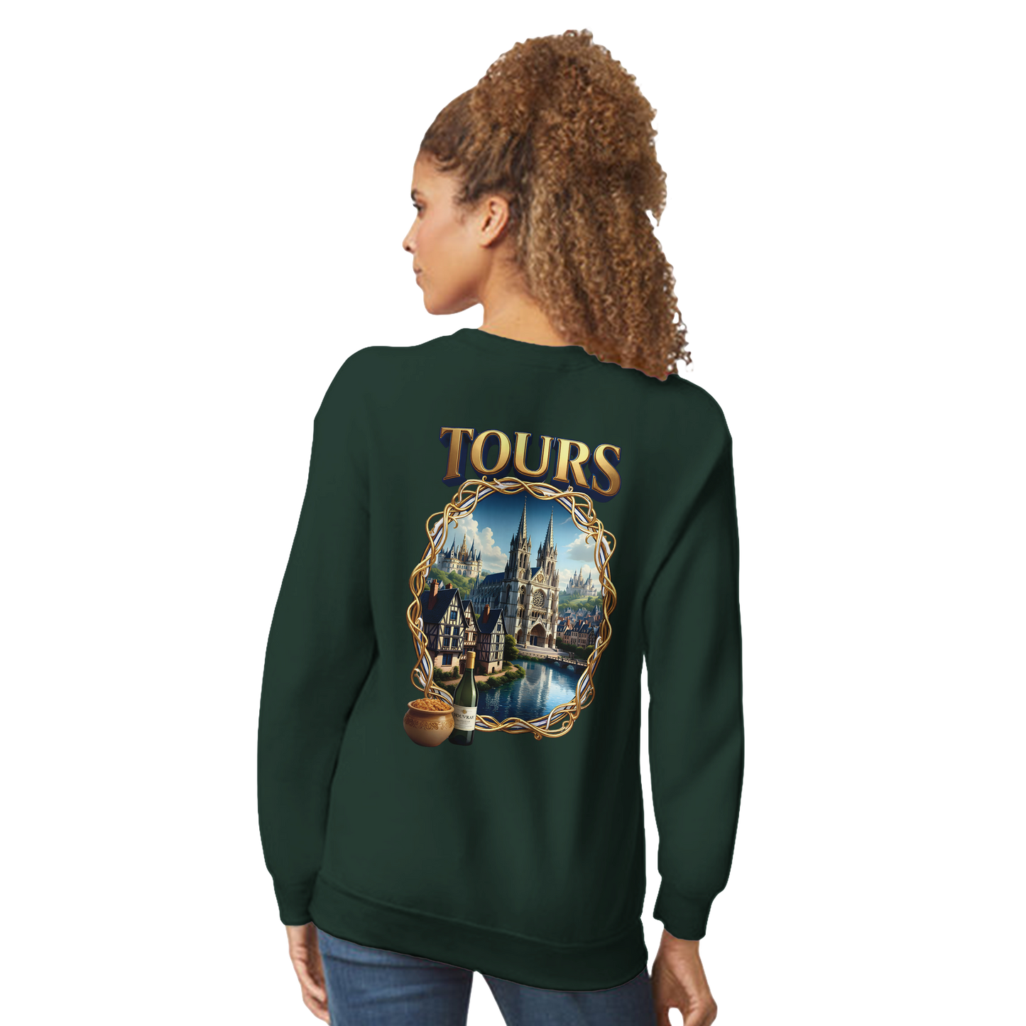 Sweat-shirt Unisexe Tours France - Classique et Confortable