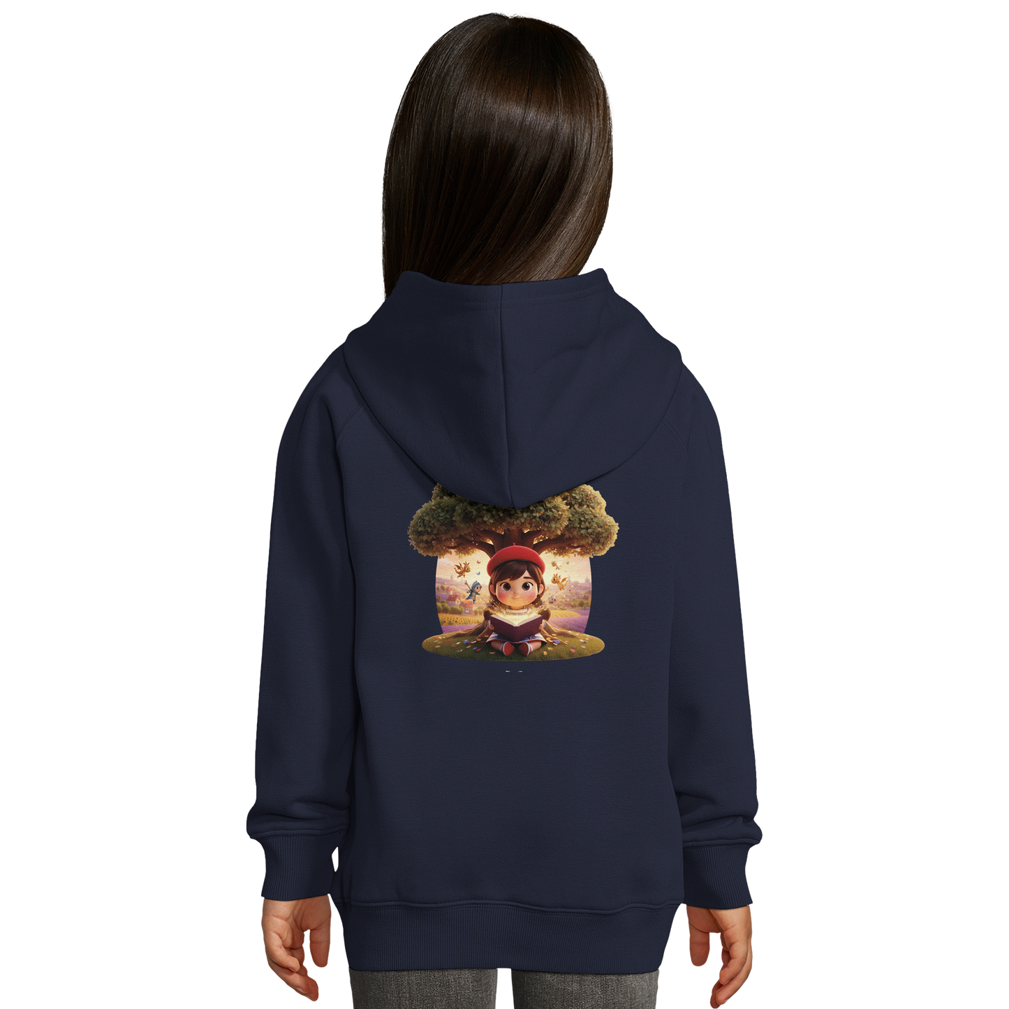 Sweat à capuche fille - La petite française qui rêve grand