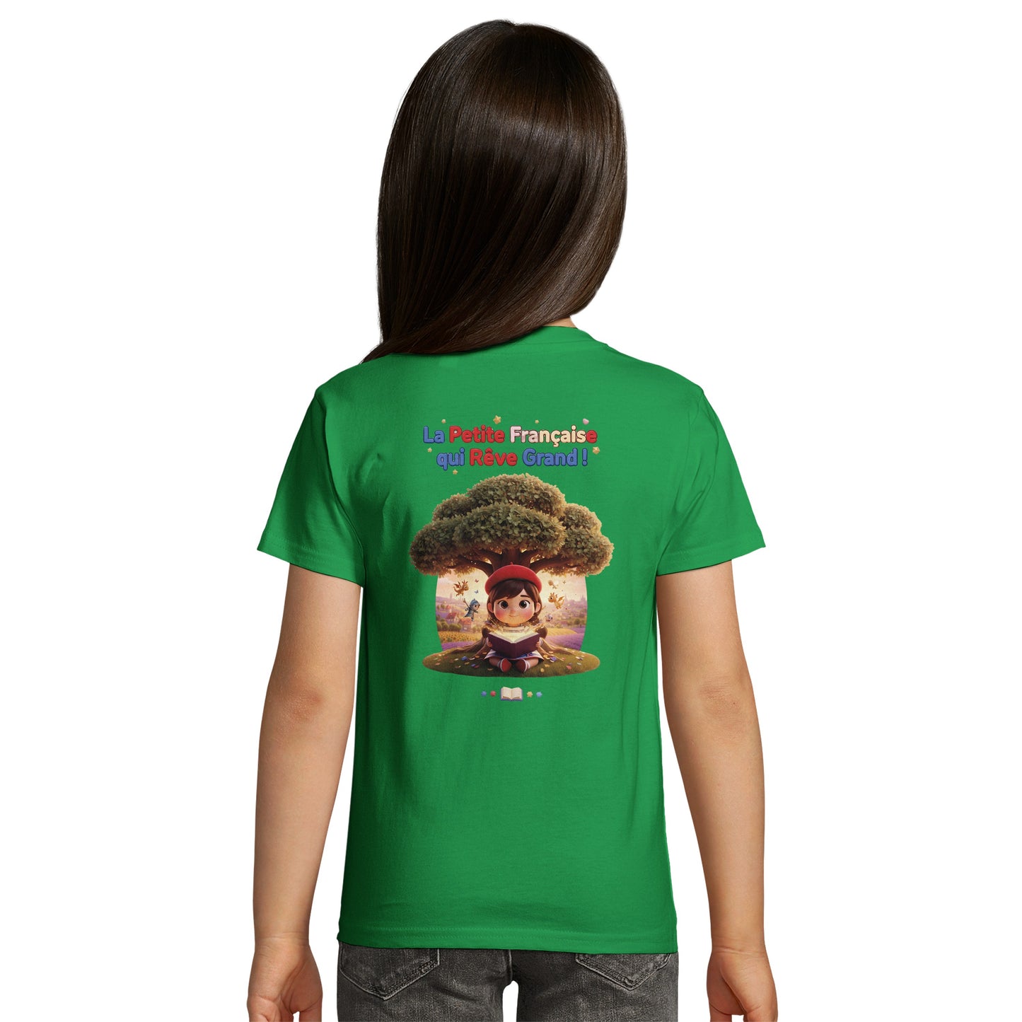 T-Shirt Fille - La Petite Française Qui Rêve Grand - 100% Coton Bio
