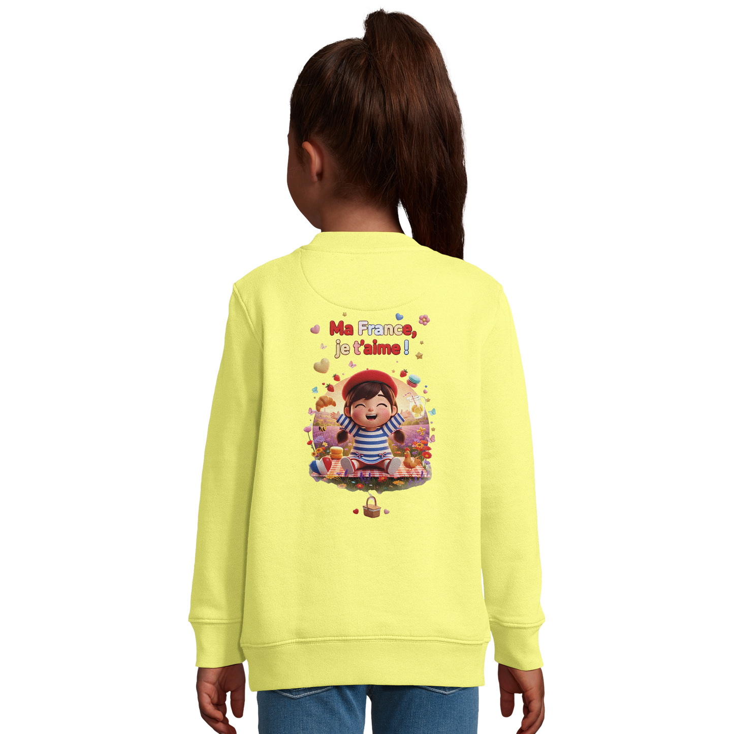 Ma France Je T'aime Sweat-shirt pour Enfant - Coton Bio Confortable