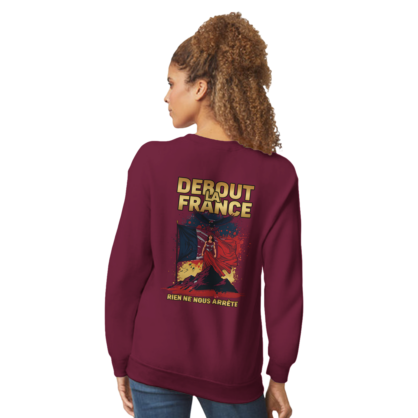 Sweat-shirt Femme Debout la France – Sweat à Capuche Confortable et Résistant