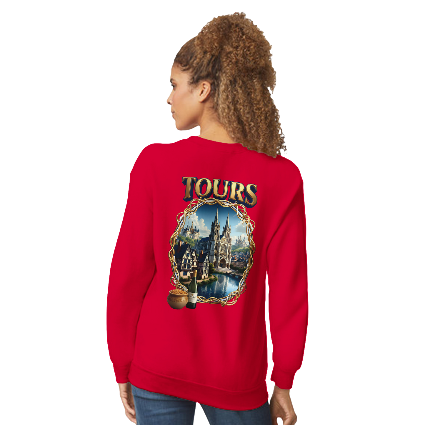 Sweat-shirt Unisexe Tours France - Classique et Confortable