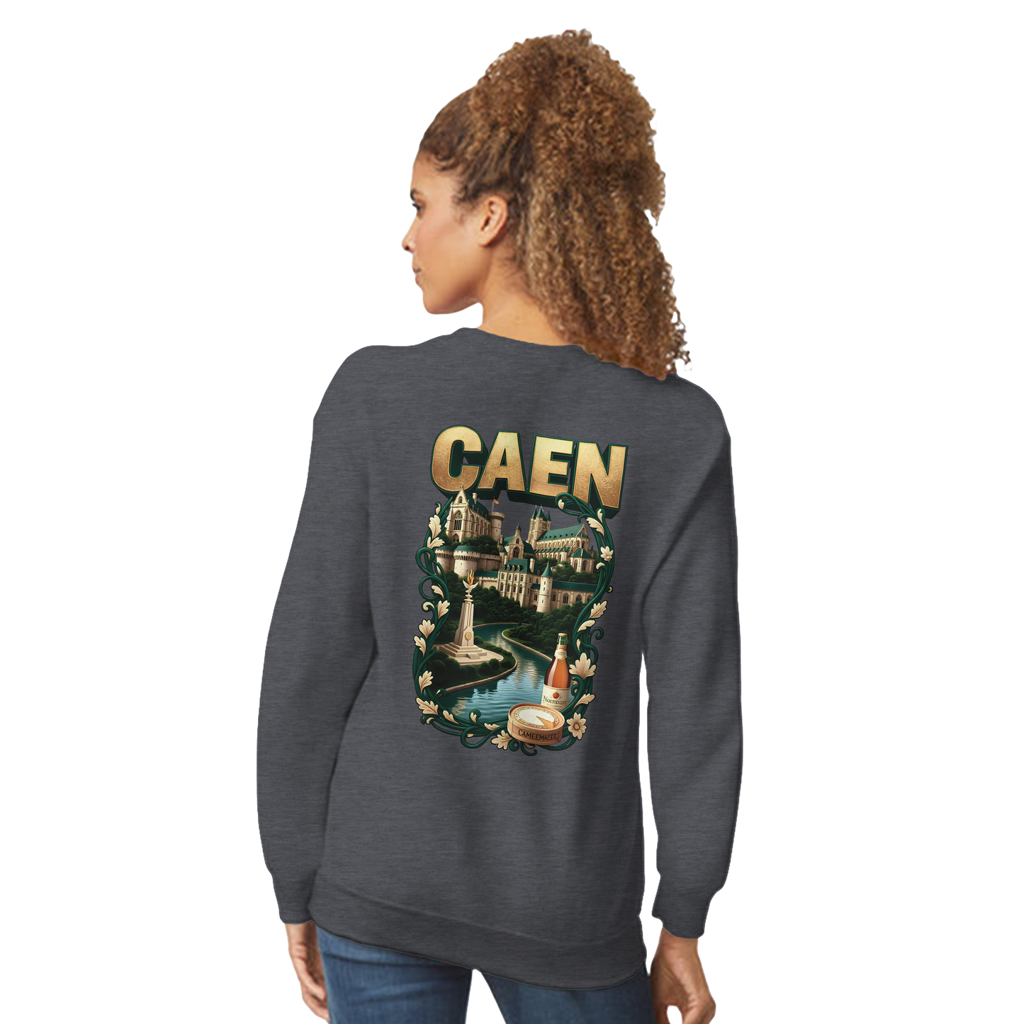 Sweat-shirt Unisexe Caen - Ville de France - Confort Classique