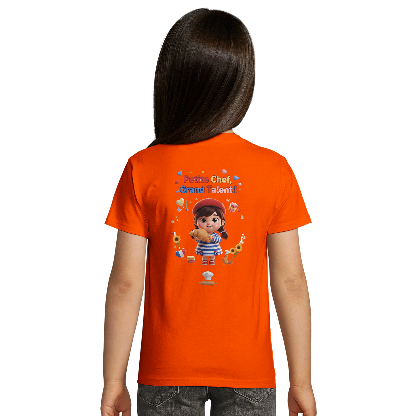 T-Shirt fille 'Petite Chef Grand Talent' – 100% Coton Bio