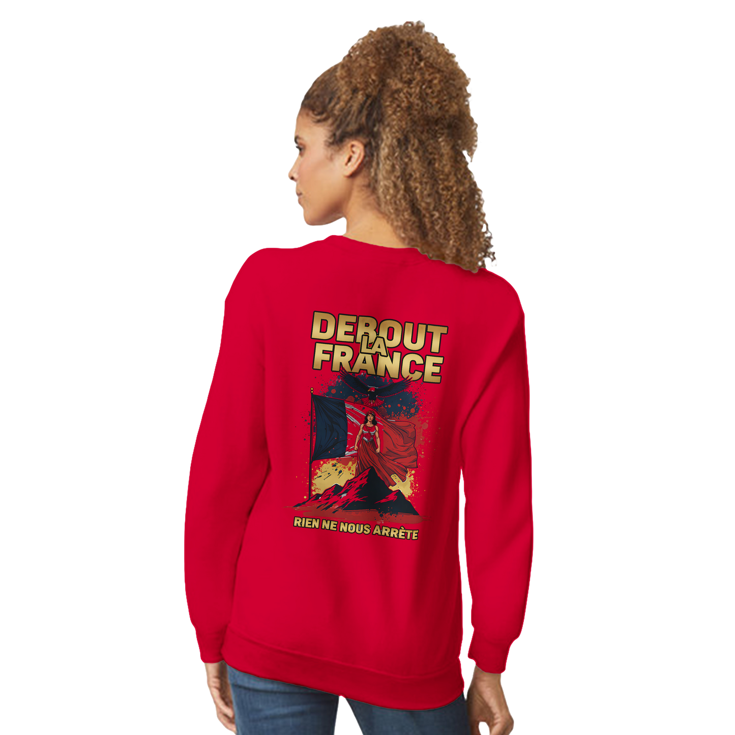 Sweat-shirt Femme Debout la France – Sweat à Capuche Confortable et Résistant