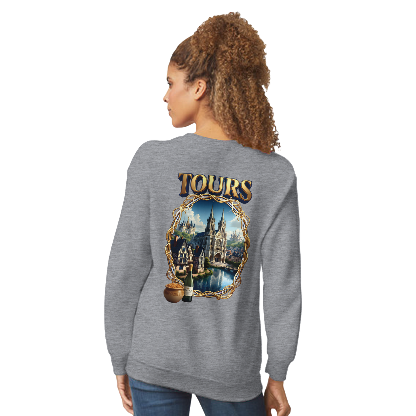 Sweat-shirt Unisexe Tours France - Classique et Confortable