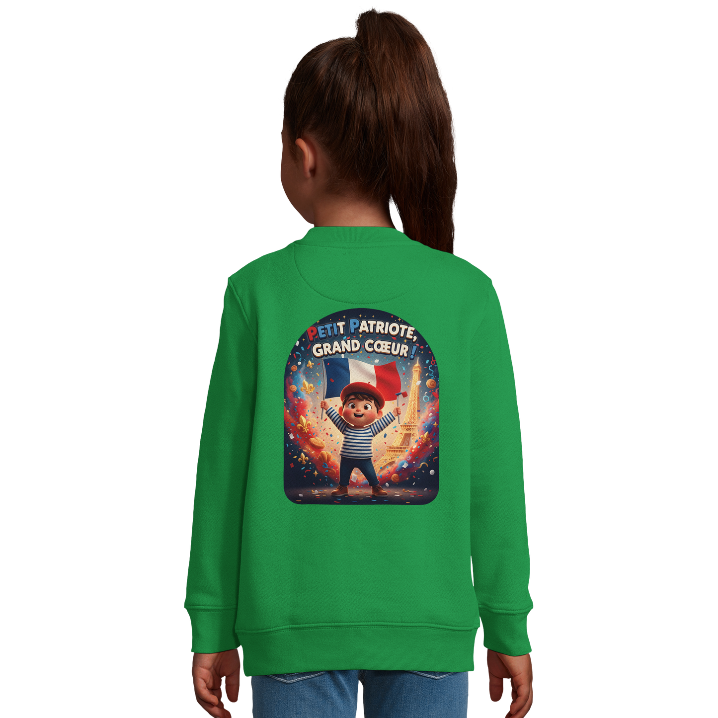 Sweat-shirt Garçon Petit Patriote - Coton Recyclé Confortable