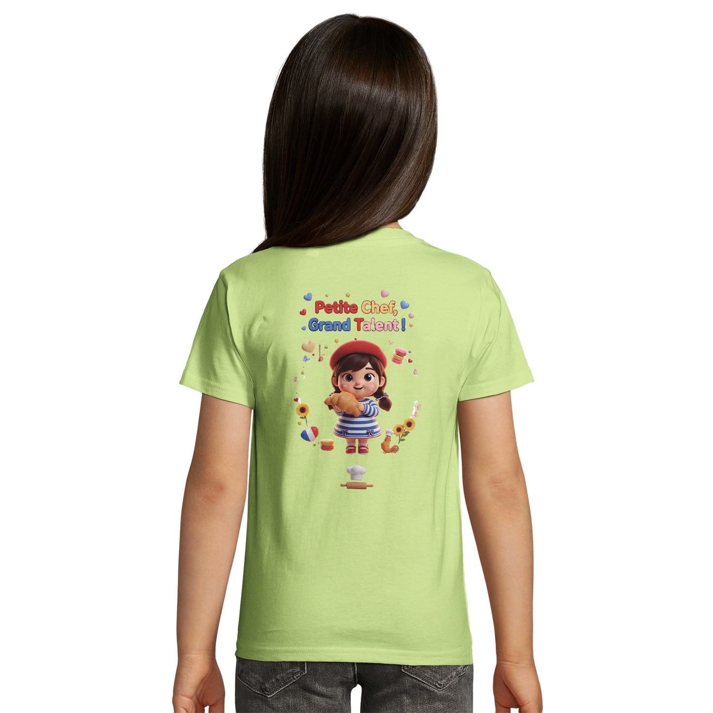 T-Shirt fille 'Petite Chef Grand Talent' – 100% Coton Bio