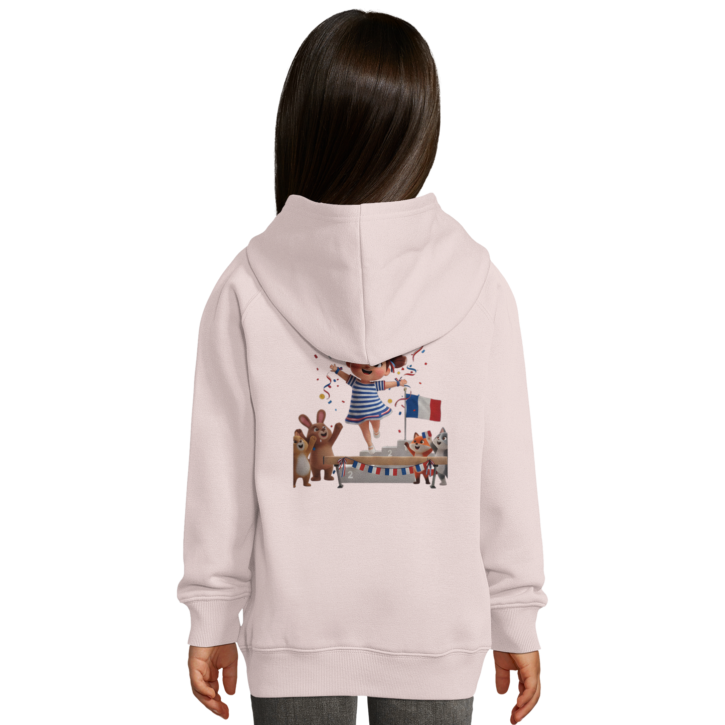 Sweat à capuche enfant - Petite Championne Olympique - Coton Bio