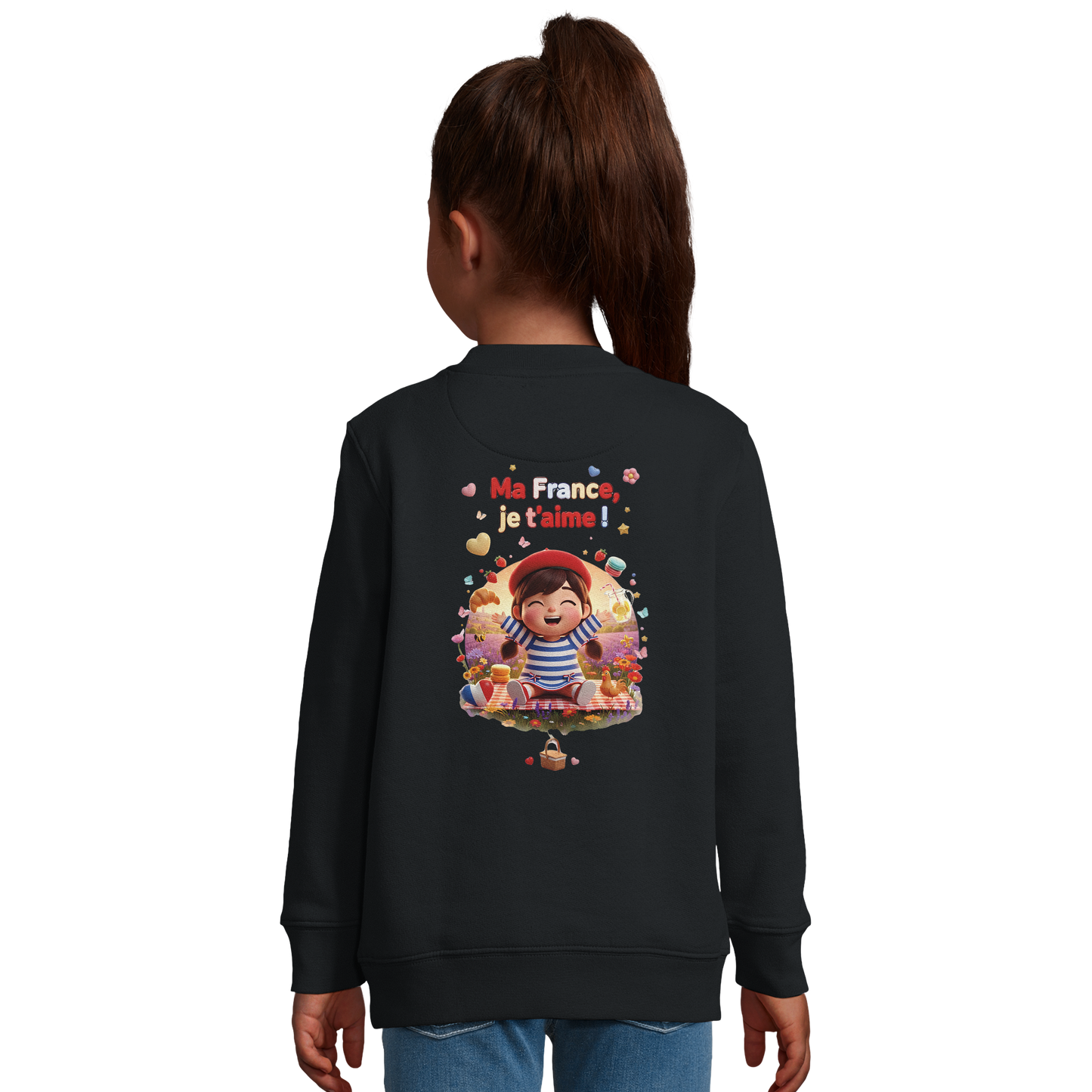 Ma France Je T'aime Sweat-shirt pour Enfant - Coton Bio Confortable