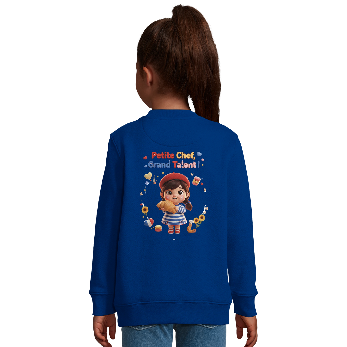 Sweat-shirt fille "Petite Chef, Grand Talent" – Coton Écoresponsable