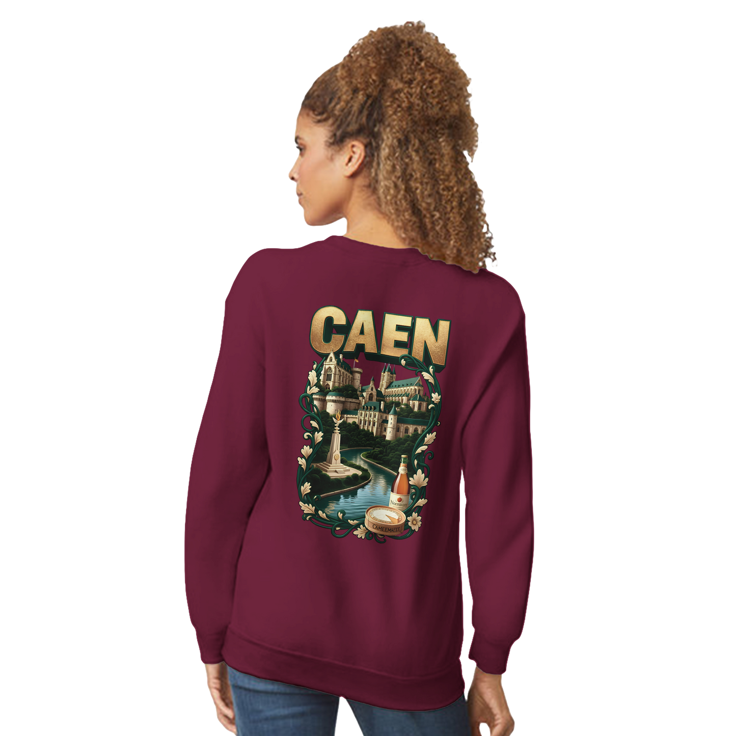 Sweat-shirt Unisexe Caen - Ville de France - Confort Classique