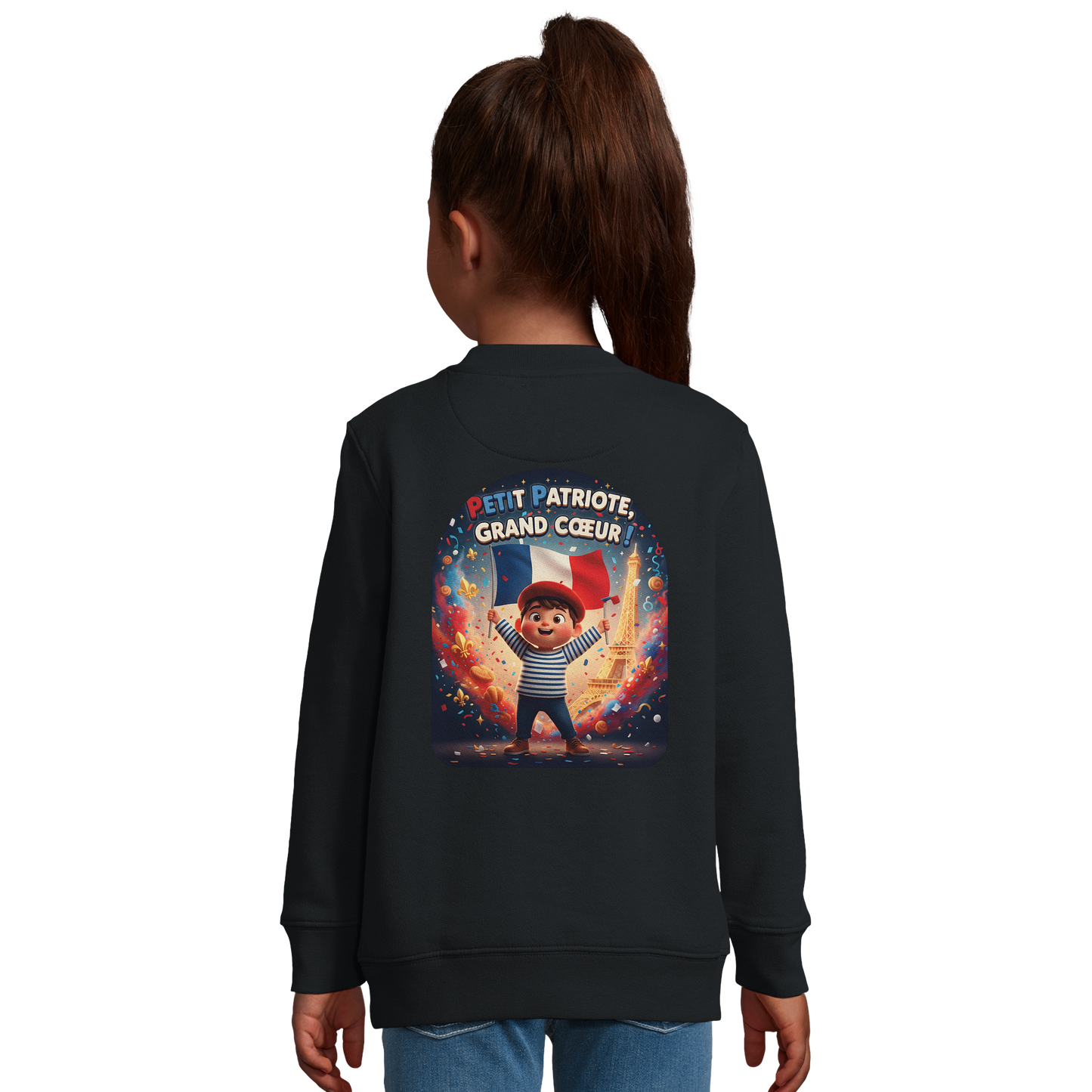 Sweat-shirt Garçon Petit Patriote - Coton Recyclé Confortable