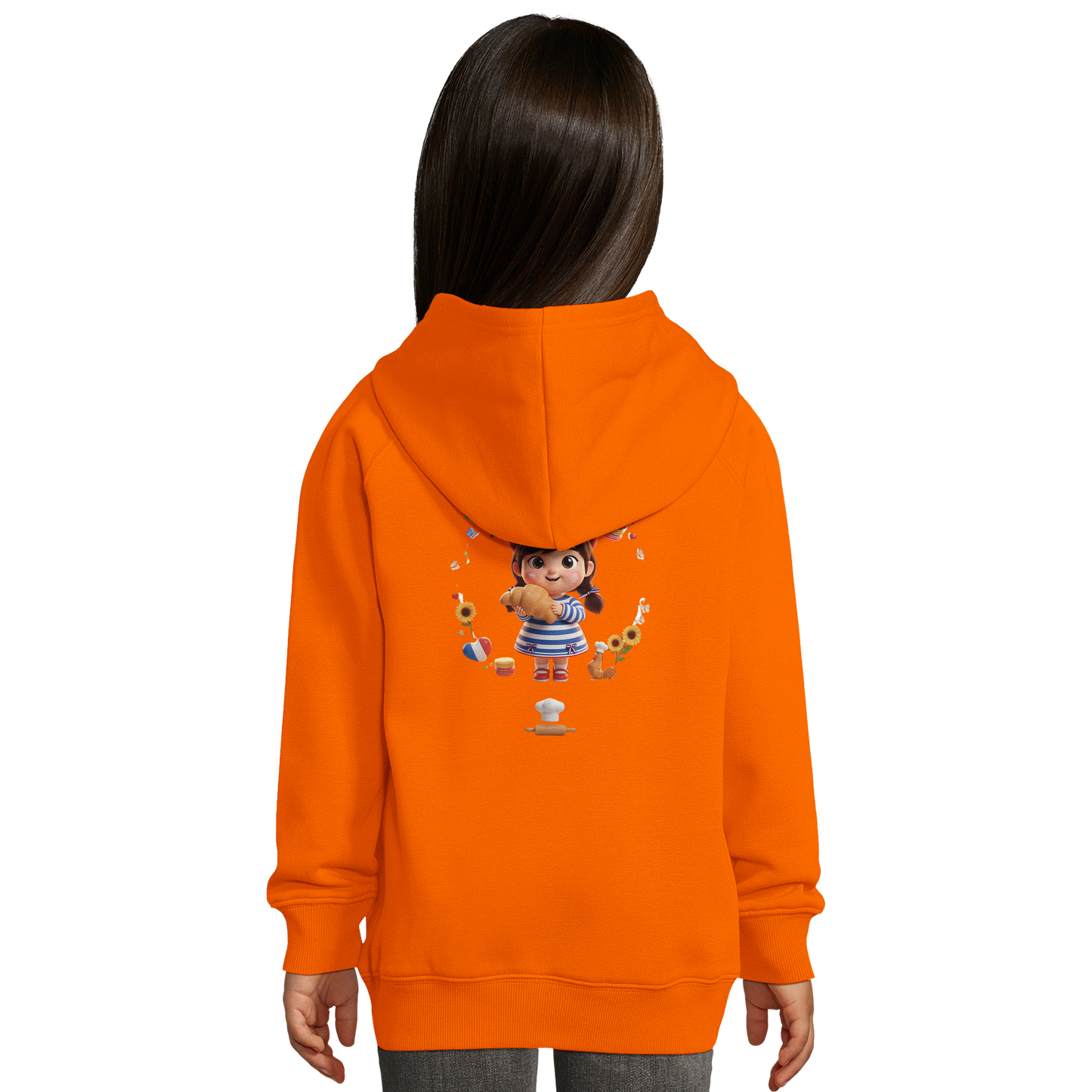 Sweat à capuche fille 'Petite Chef Grand Talent' - Coton Bio